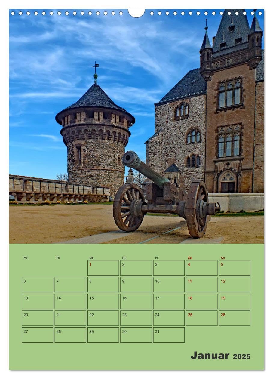 Wernigerode - Stadt des bunten Fachwerks - Terminplaner (Wandkalender 2025 DIN A3 hoch), CALVENDO Monatskalender: Harzer Sehenswürdigkeiten - Entdecken und Erleben (CALVENDO Orte)
