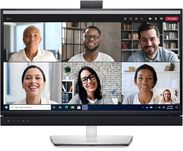 Dell C2722DE 27 Inch QHD (2560x1440) Video Conferencing Monitor, 60Hz, IPS, 5ms, Built-in Speakers, 5MP Camera, Mic, 2x USB-C, 2x DisplayPort, HDMI, 4x USB, RJ45, 3 Year Warranty