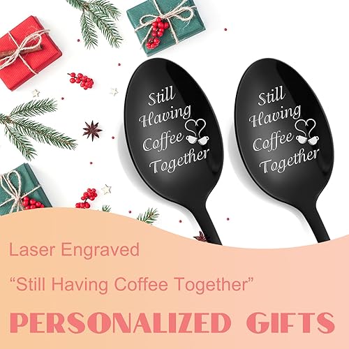 Miniatura 2 de Regalos de aniversario de boda de compromiso para parejas, regalos personalizados para parejas, cuchara que todavía toma café juntos, cumpleaños,