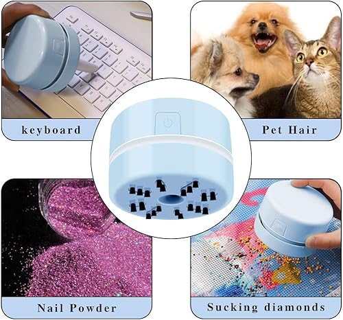 Miniatura 6 de Accesorio aspirador manual para los amantes de la pintura de diamantes (color azul)