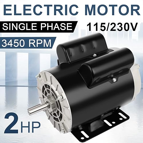 Miniatura 2 de motor eléctrico 2HP 3450RPM motor monofásico de uso general 115230V 58" diámetro CWCCW ODP 60HZ del eje