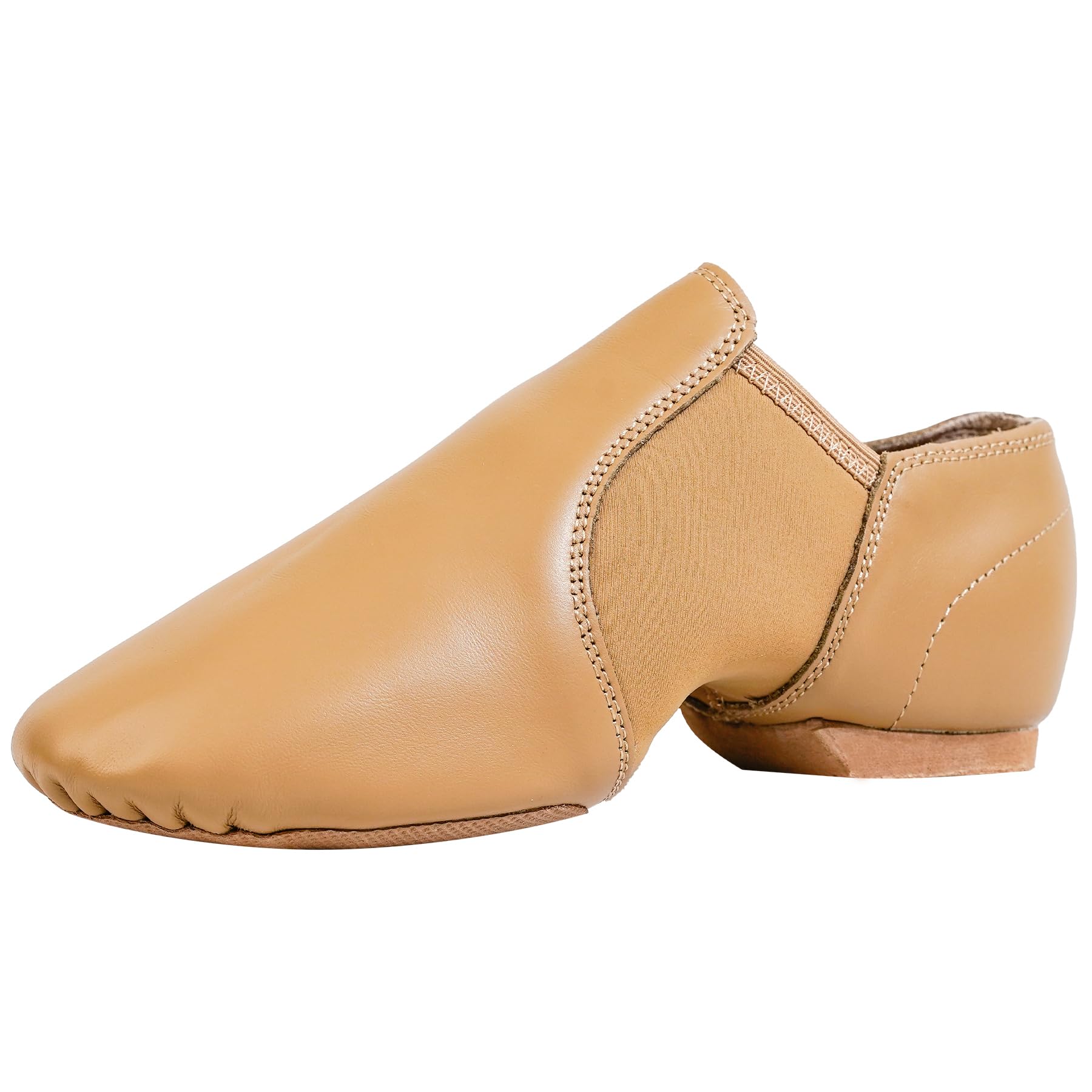 Buty jazzowe, wsuwane buty jazzowe, z prawdziwej skóry, dzielona podeszwa, do praktyki tanecznej i występów, buty do tańca dla kobiet i mężczyzn