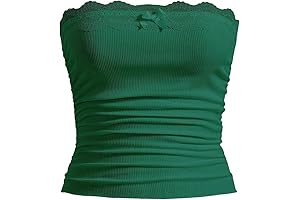Women's Dark Green Strapless Tube Top