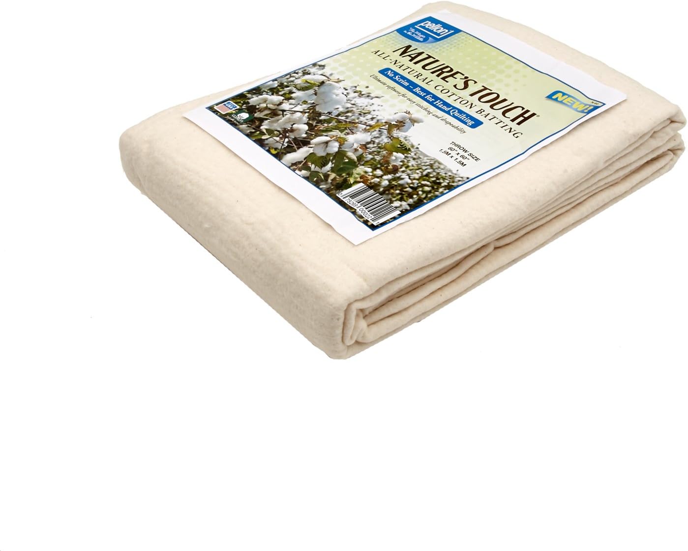 Pellon Natural Cotton Batting Throw 60" X 60"