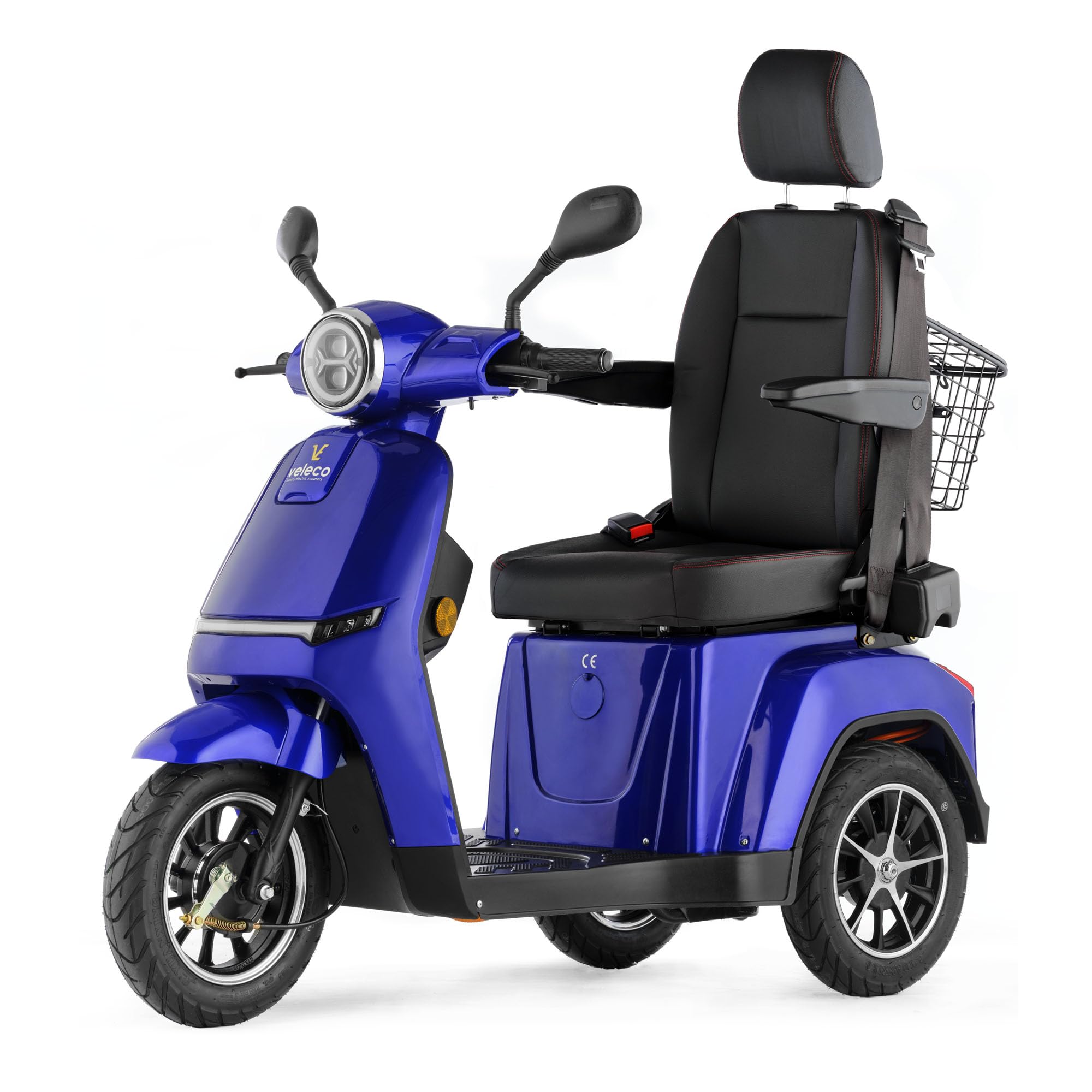 VELECO TURRIS 3 Kołowy Skuter Elektryczny z Siedzeniem Kapitańskim 48V (BLUE)