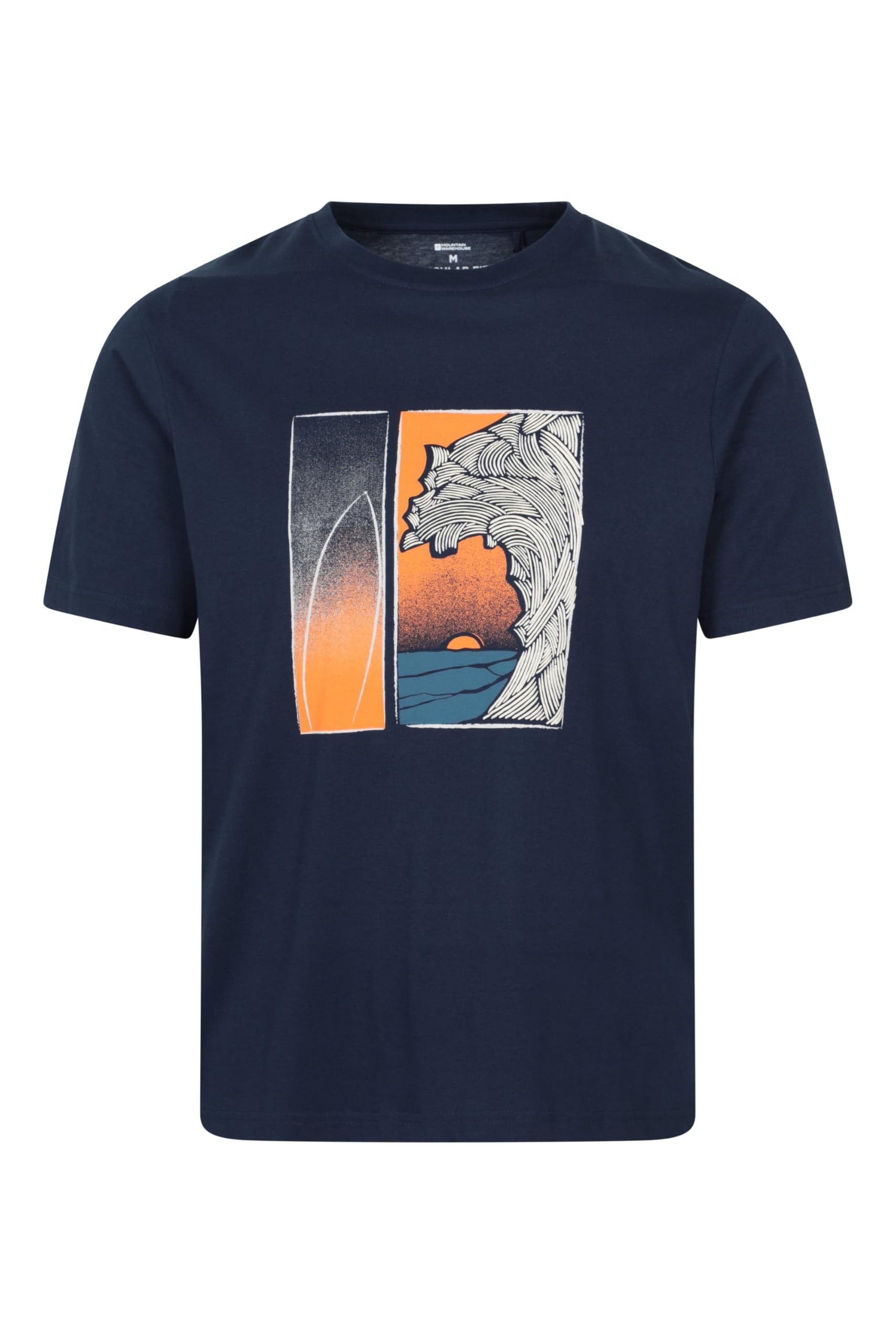 Mountain Warehouse Surfers Mens Organic T-Shirt Navy XL