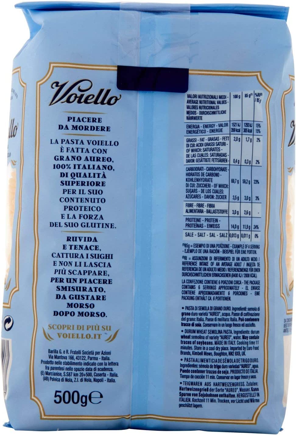 Italian Gourmet Fusilli N.141 pâtes italiennes 20 x 500g