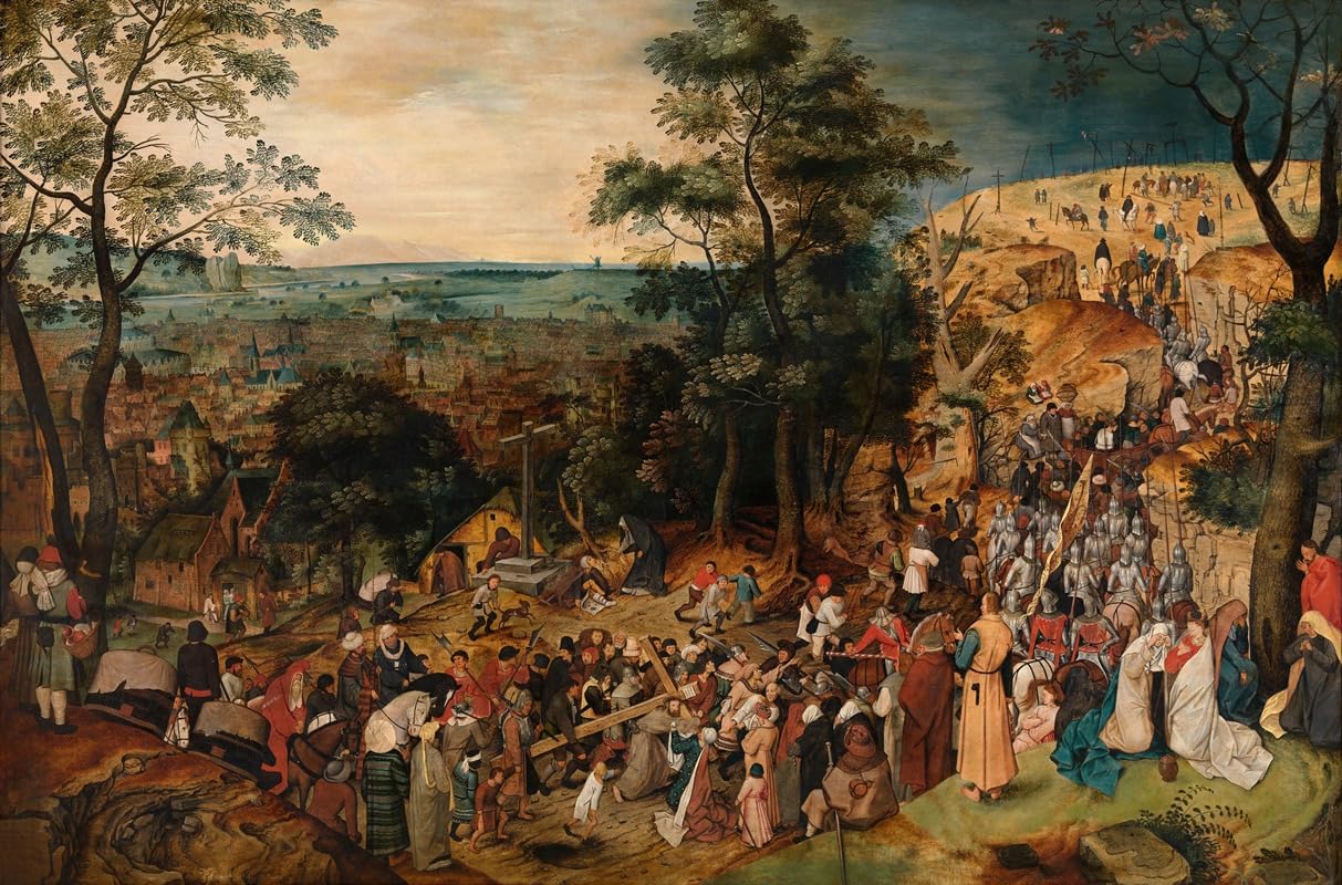 Łożysko krzyża plakat wydruk autorstwa Pietera Brueghela młodszego (24 x 36)