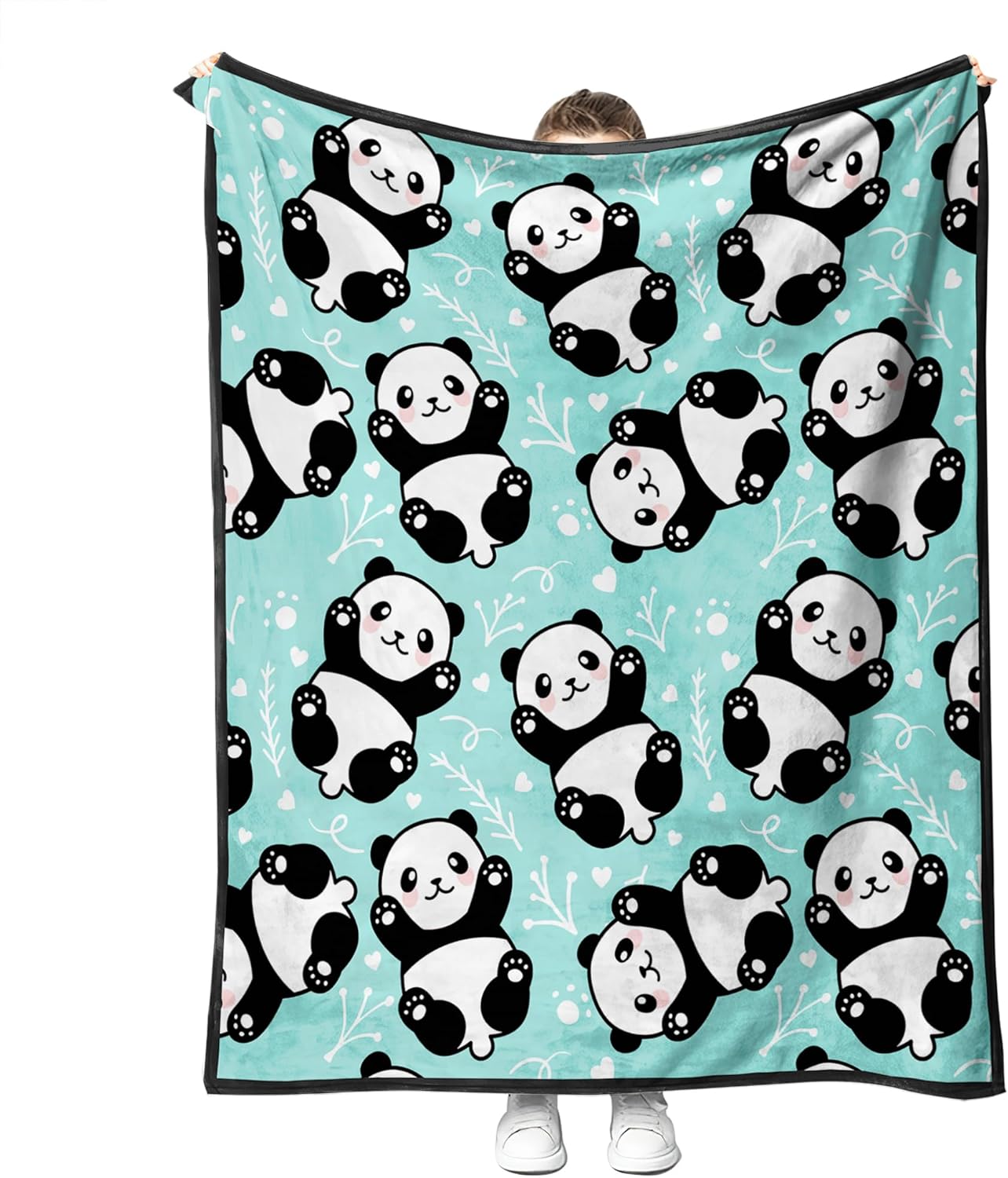 Cute Panda Blanket Flannel Fleece Panda Bear Blanket