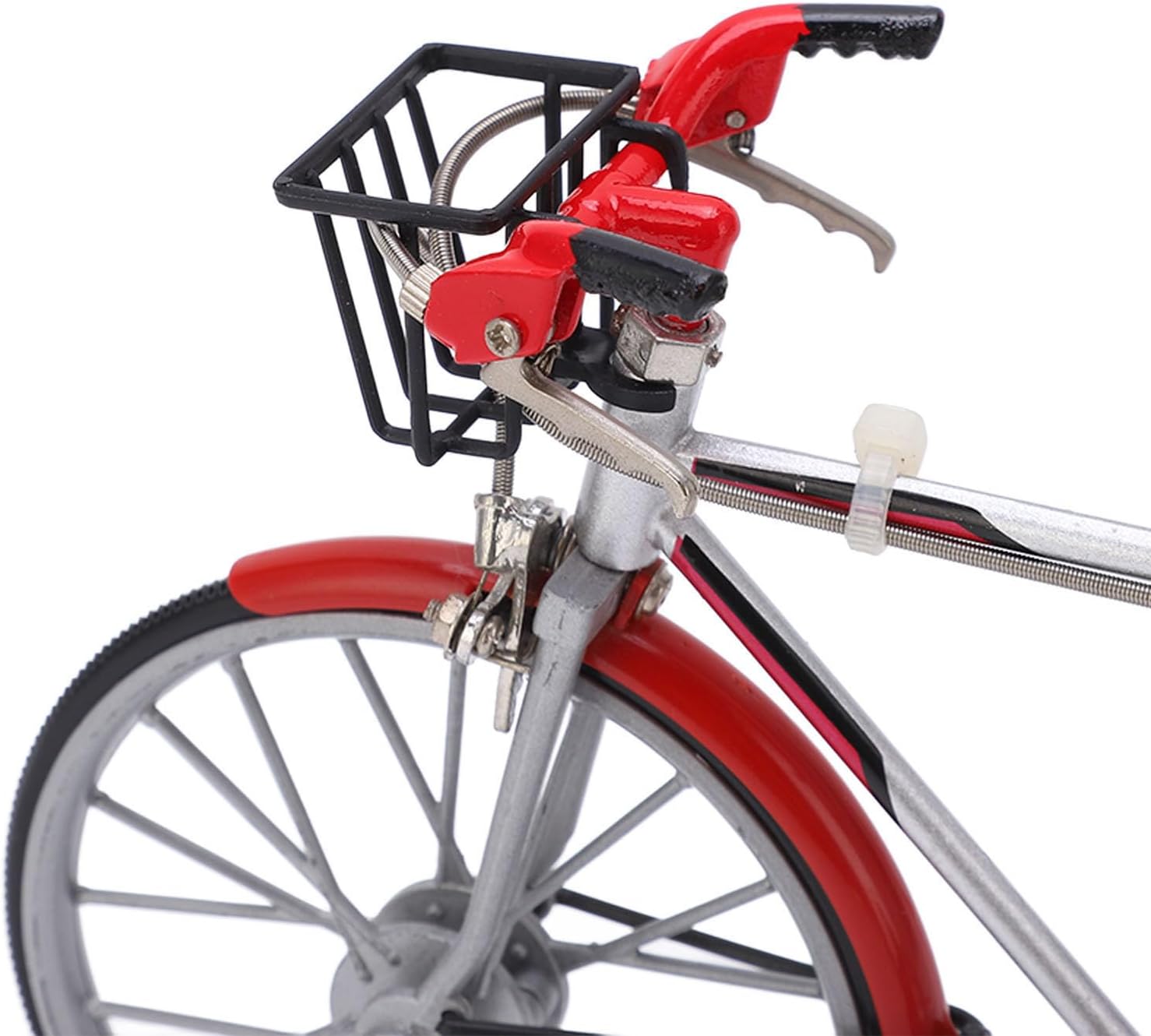 Tandem Mini Bike Model Alloy Retro Bike Ornament for Home Office Decor Desktop Display Gift with Exquisite Details High Simulation 11in Length
