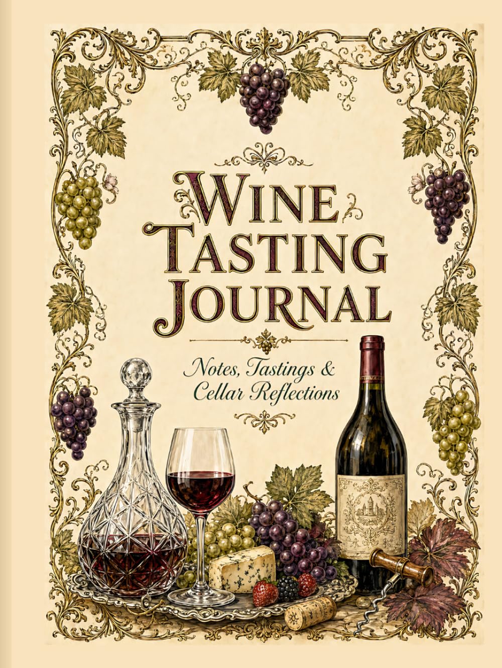 Wine Tasting Journal: Guided Tasting Notes, Wine Label Archive & Cellar Inventory for Beginners, Sommeliers and Wine Lovers. Notes, Tastings & Cellar ... Guide, Food Pairing Chart, Rating Index