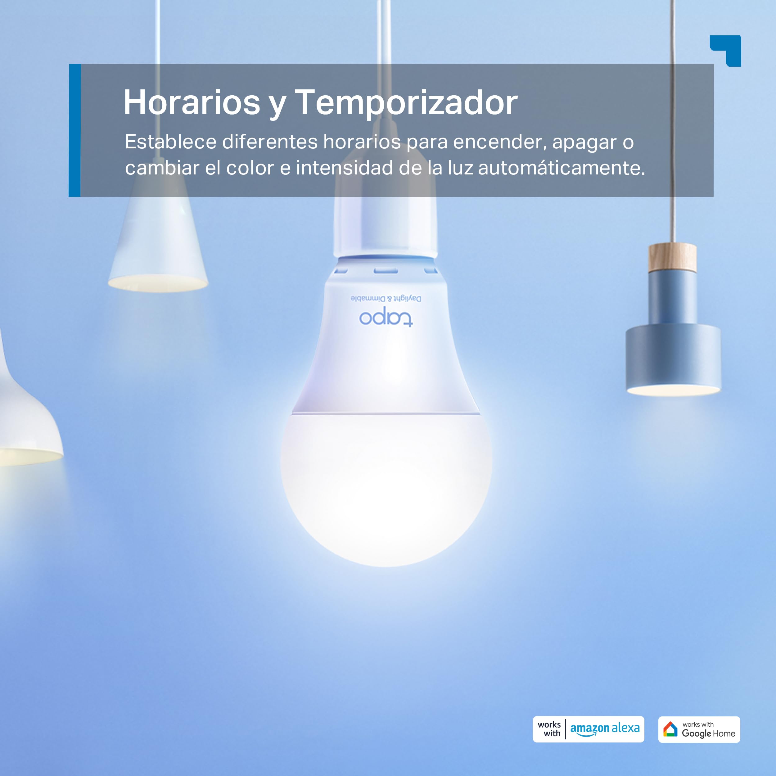Tapo TP-Link L520E - Bombilla LED Inteligente, Bombilla WiFi sin necesidad de Hub, Blanco Neutro 4000K, Regulable,E27, 8.7W/ 806lm, Compatible Alexa, Echo y Google Home