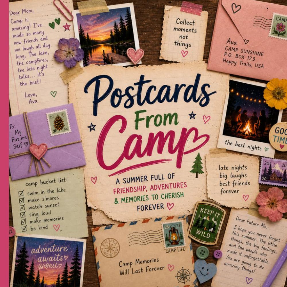 Postcards From Camp: A Summer Camp Keepsake Book for Friendship, Adventures & Unforgettable Memories