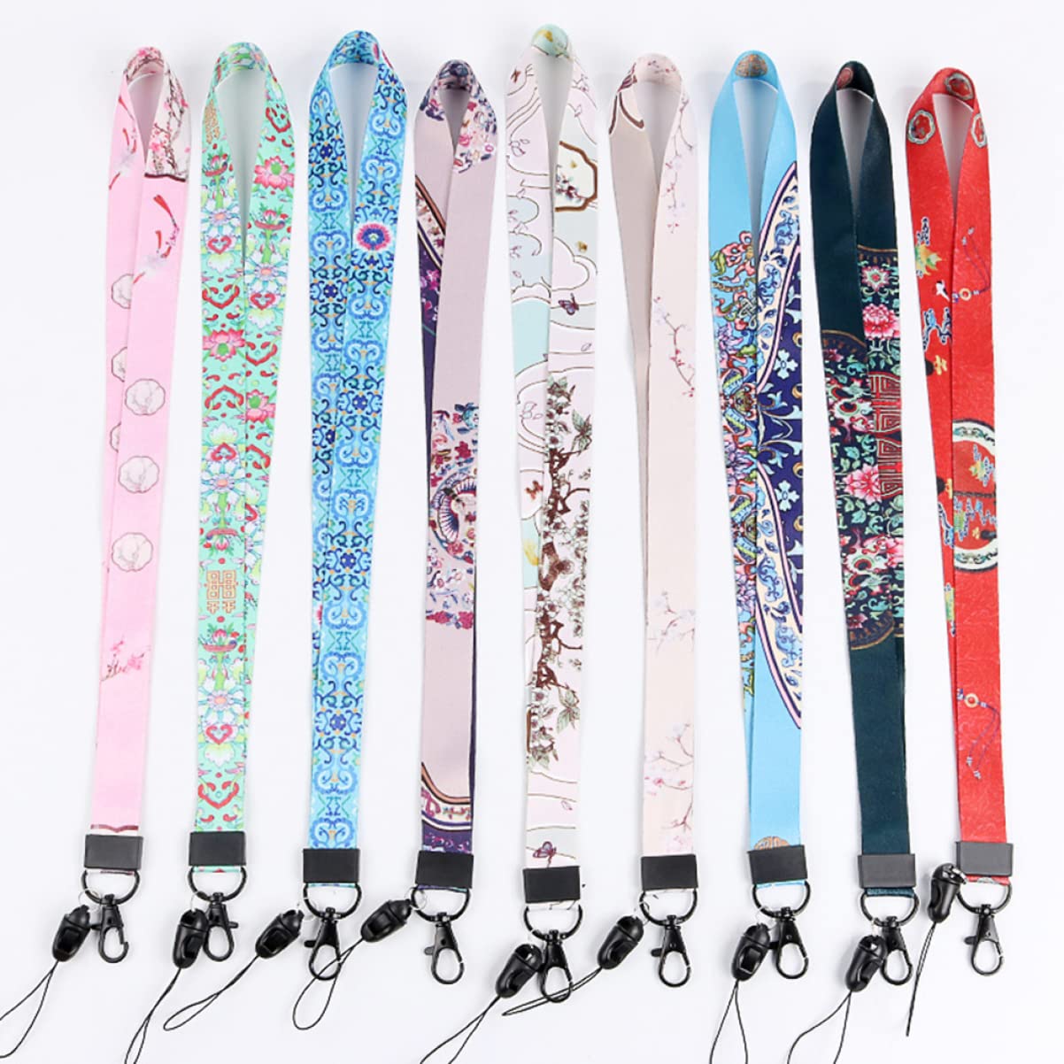 NUOBESTY 15stücke Retro Lanyard Halsband Schlüsselbänder Für Handy Ausweise Schlüssel Und Farbe Zufällig Handgemacht Und Langlebig Für Schule Büro Und