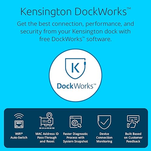 Miniatura 8 de Kensington SD5780T Thunderbolt 4 Estación de acoplamiento dual 4K con entrega de energía de hasta 100 W y lector de tarjetas SD, puertos HDMI y