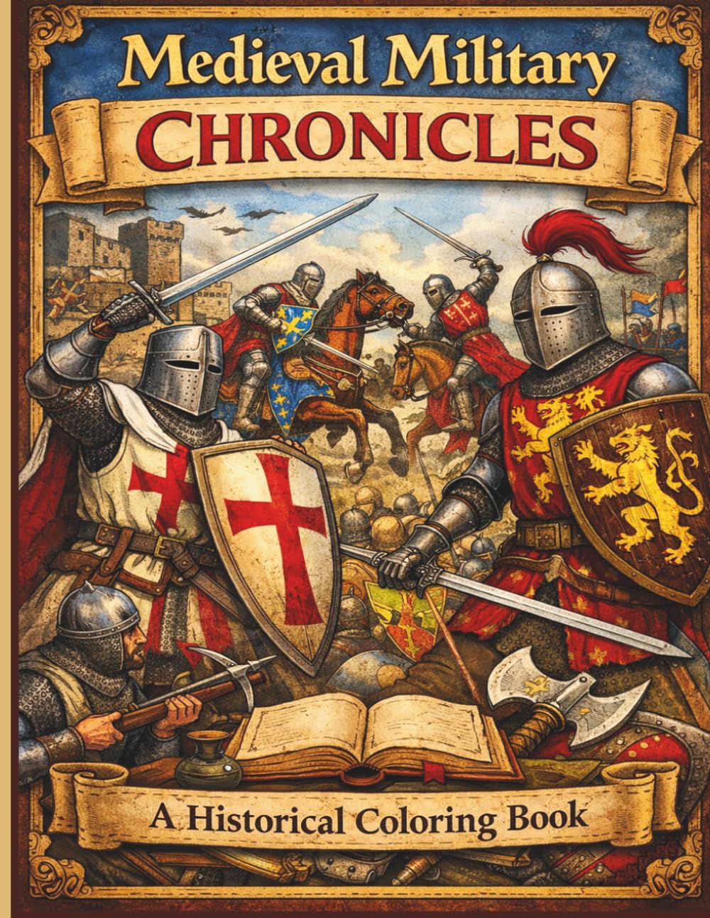 Medieval Military Chronicles: A Historical Coloring Book