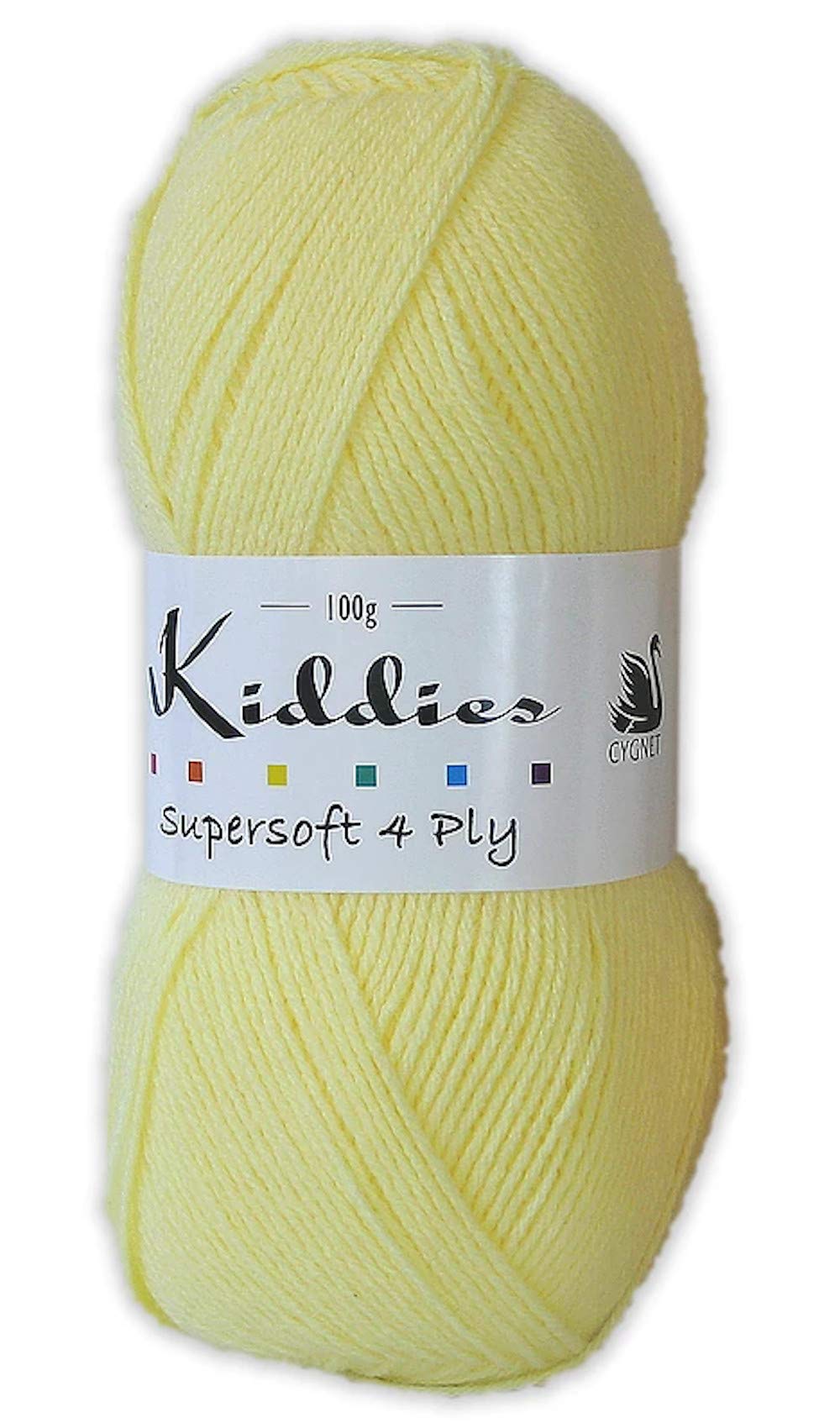 Cygnet Kiddies Supersoft 4 Ply Acrylic Yarn / Wool 100g - 366 LEMON