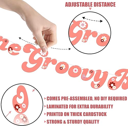 Miniatura 6 de KatchOn, Cartel One Groovy Baby  10 pies  Decoraciones de fiesta Groovy One Girl  Decoraciones de fiesta geniales para niñas  Una pancarta Groovy