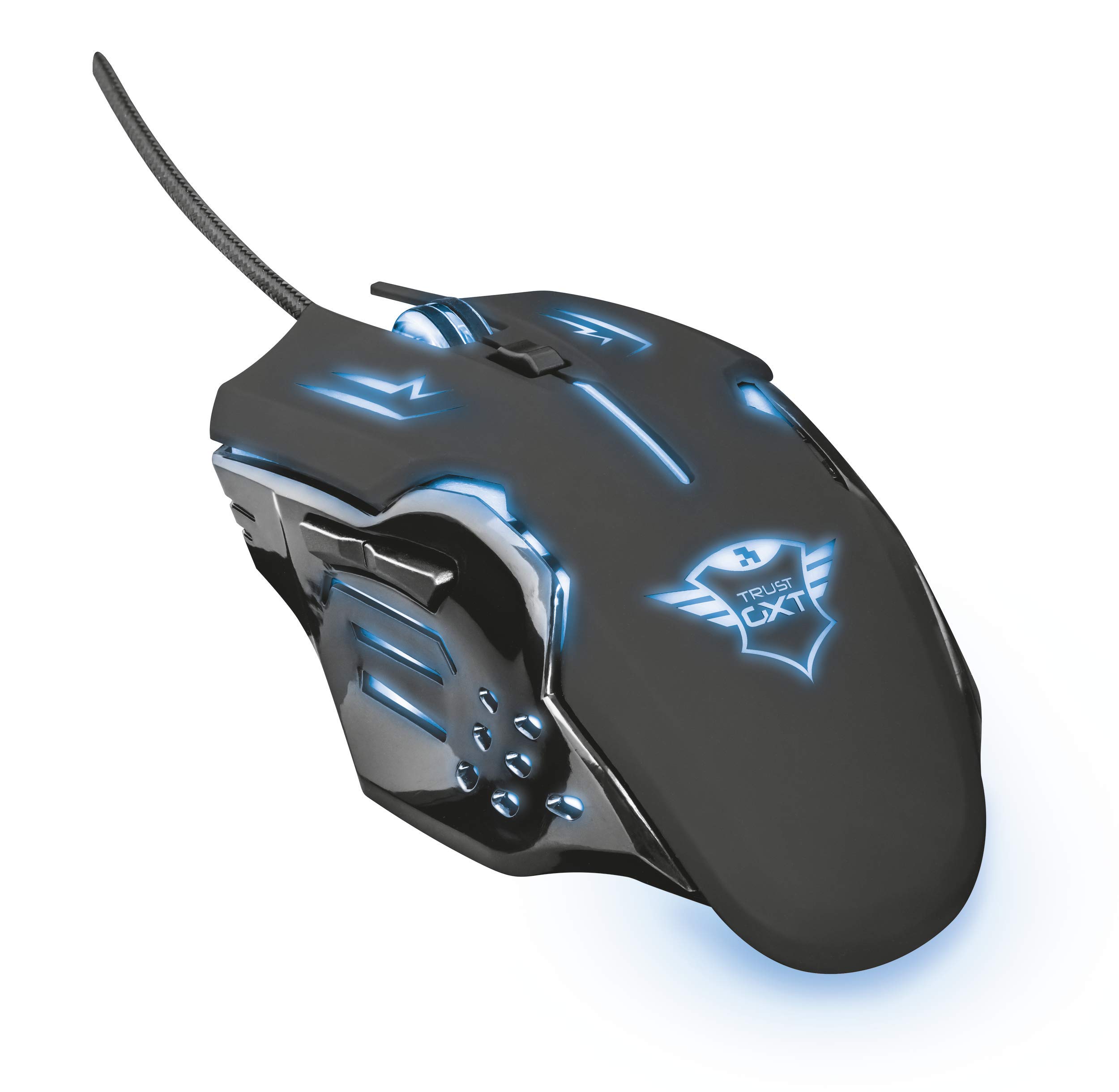 Trust Gaming GXT 1182RW - Paquete Gaming 4 en 1 (Auriculares, Alfombrilla, Teclado y ratón con iluminación) Color Negro
