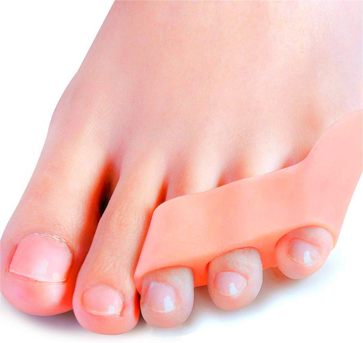 Povihome 10 Pack Pinky Toe Separator and Protectors, Triple Gel Toe Separators for Overlapping Toe, Curled Pinky Toes Separate and Protect