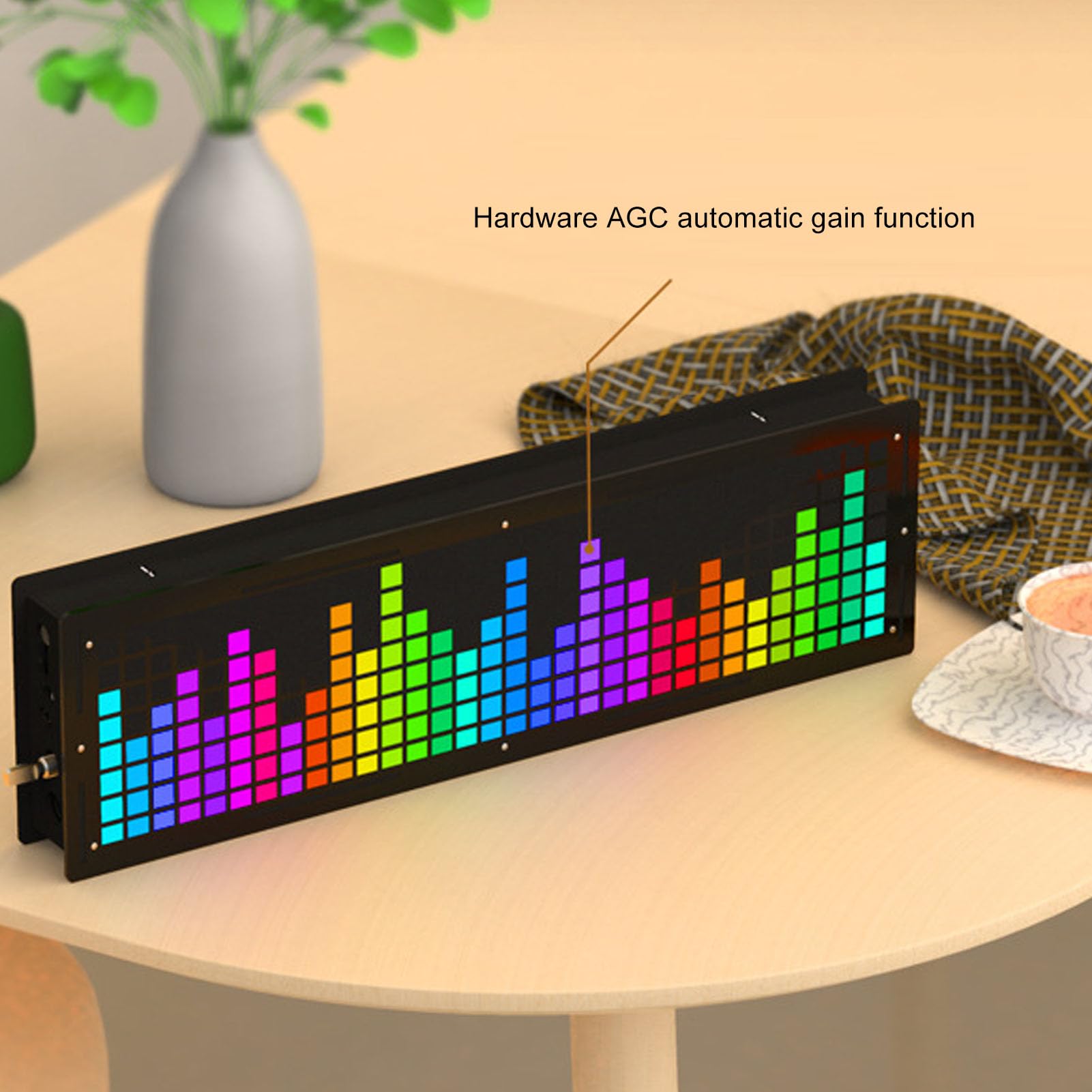 Orologio digitale Kit di saldatura Controllo vocale Dimmerabile Rgb Full Color 32x8 Dot Spectrum Parti di progetti elettronici per appassionati di elettronica e studenti