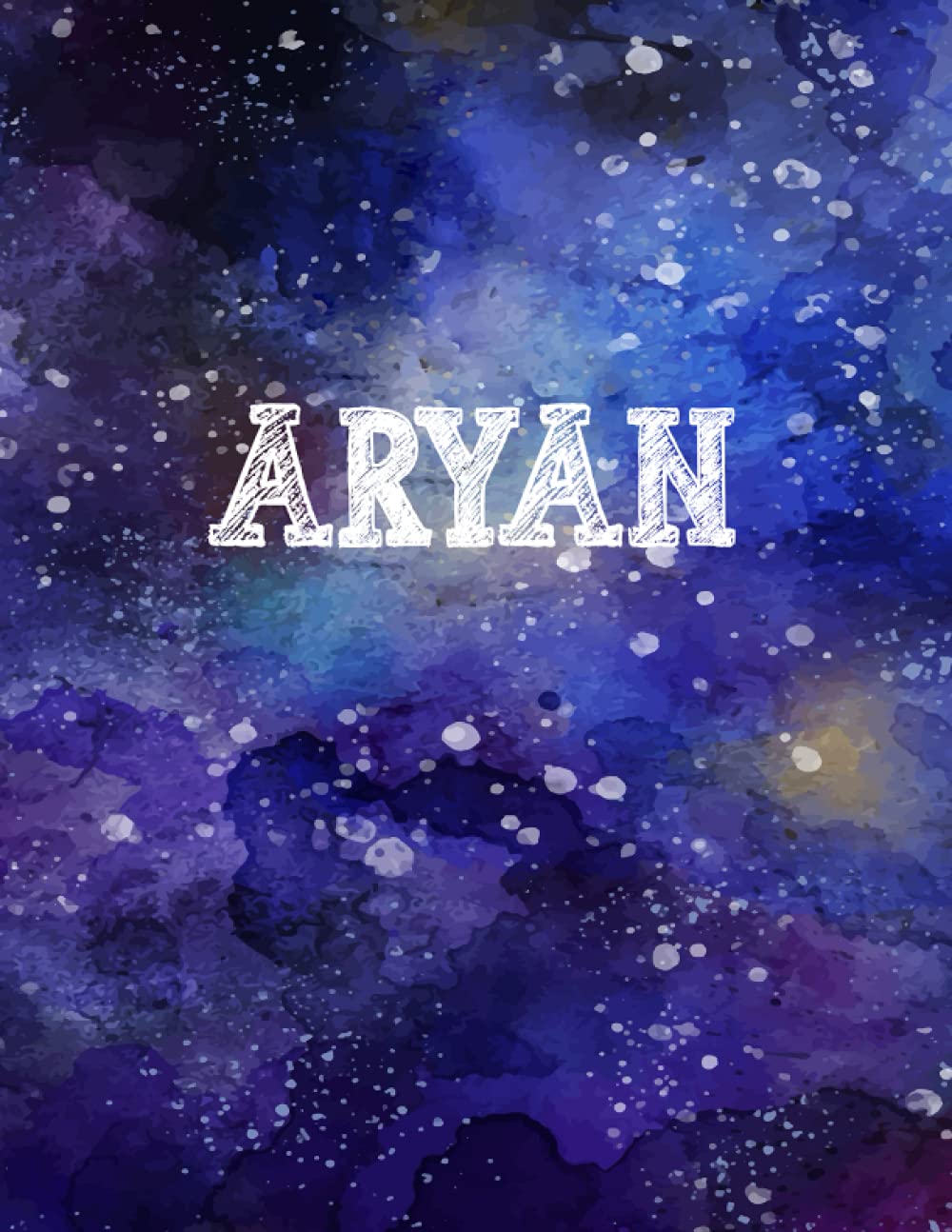Aryan: Personalized Name Notebook | Wide Ruled Paper Notebook Journal | For Teens Kids Students Girls| For Home School College | 8.5x11 inch 160pages