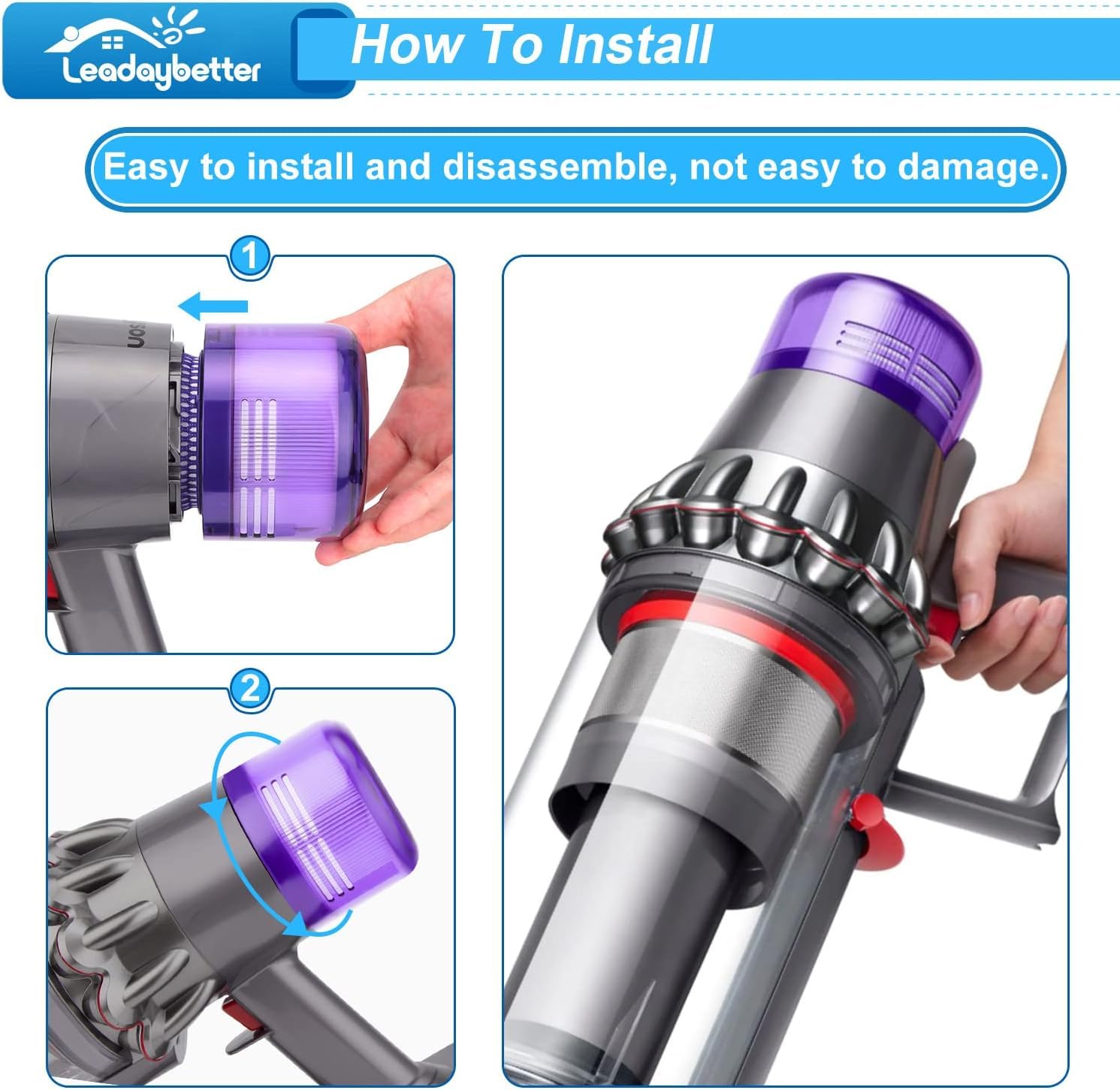 Dyson V11 Filter Replacement - Washable & Reusable -7