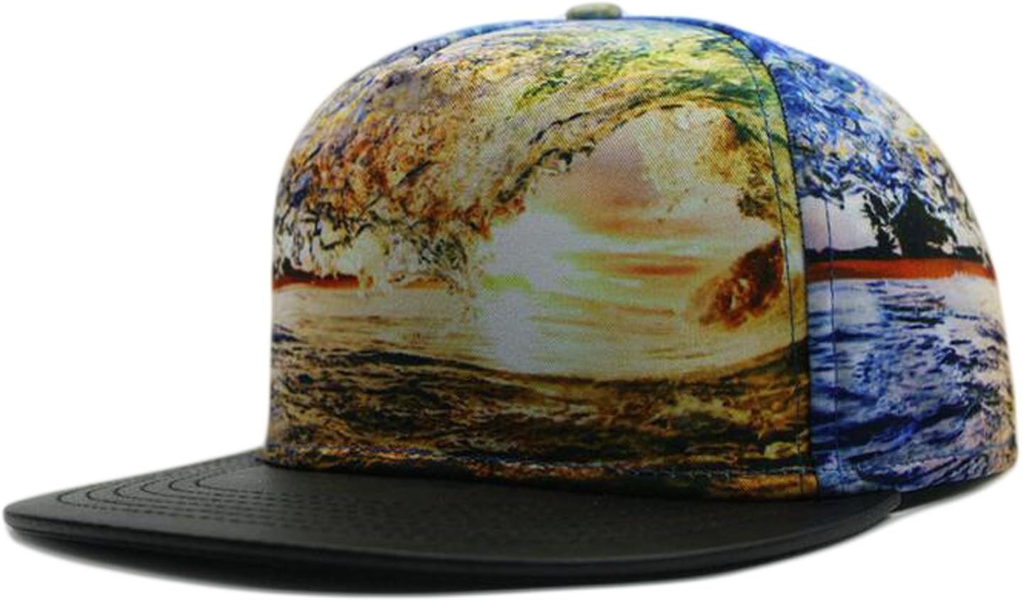 Bayto Unisex Fashion Street Hats Hip-hop Bboy Baseball Cap Colorful Prints DT071-sunset-1