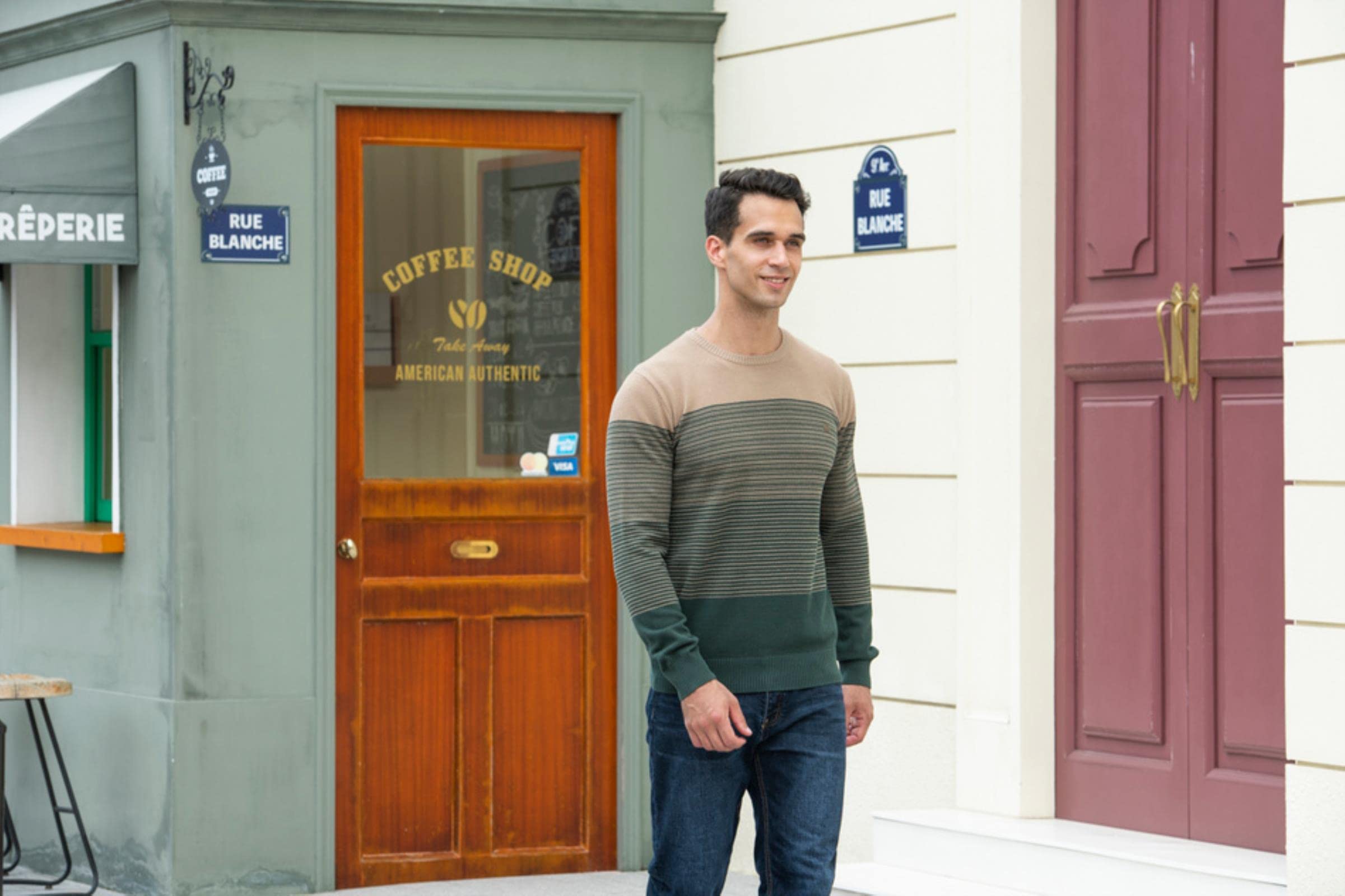 Maglione in puro cotone da uomo moda casual girocollo cuciture pullover maglione da uomo inverno nuovo maglione da uomo caldo