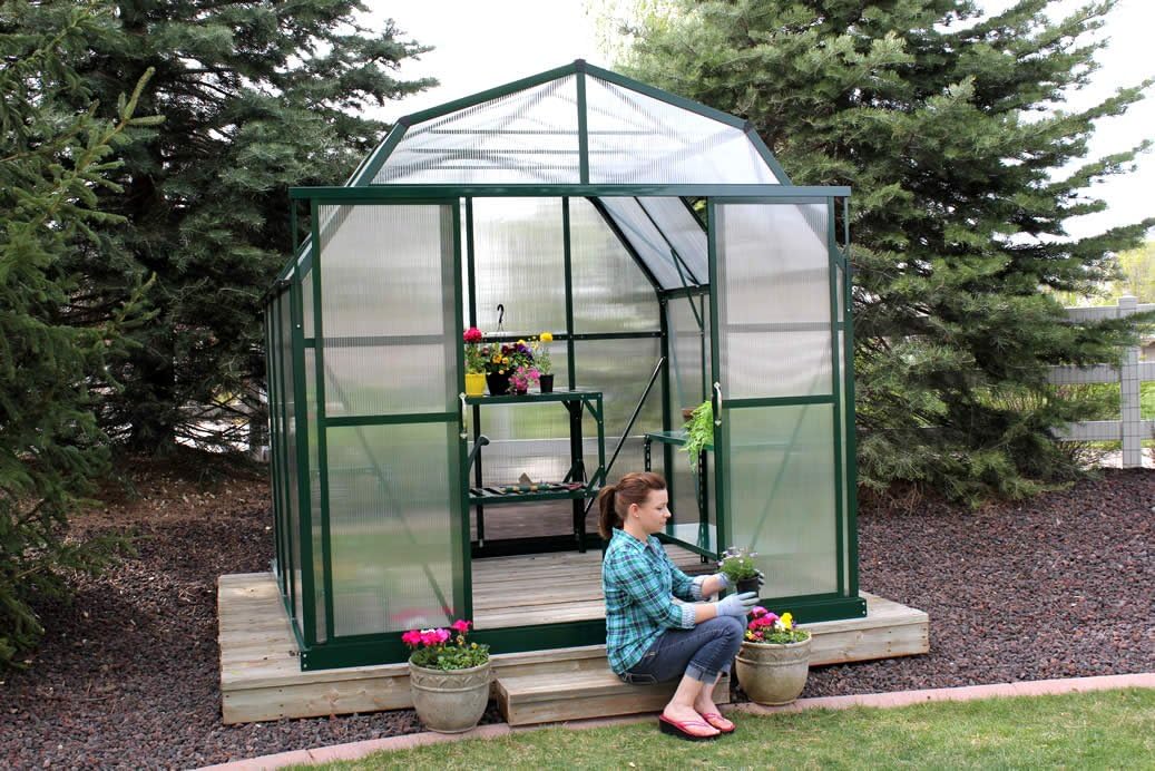 Grandio Elite 8x8 Greenhouse Kit - 10mm Twin-Wall Polycarbonate