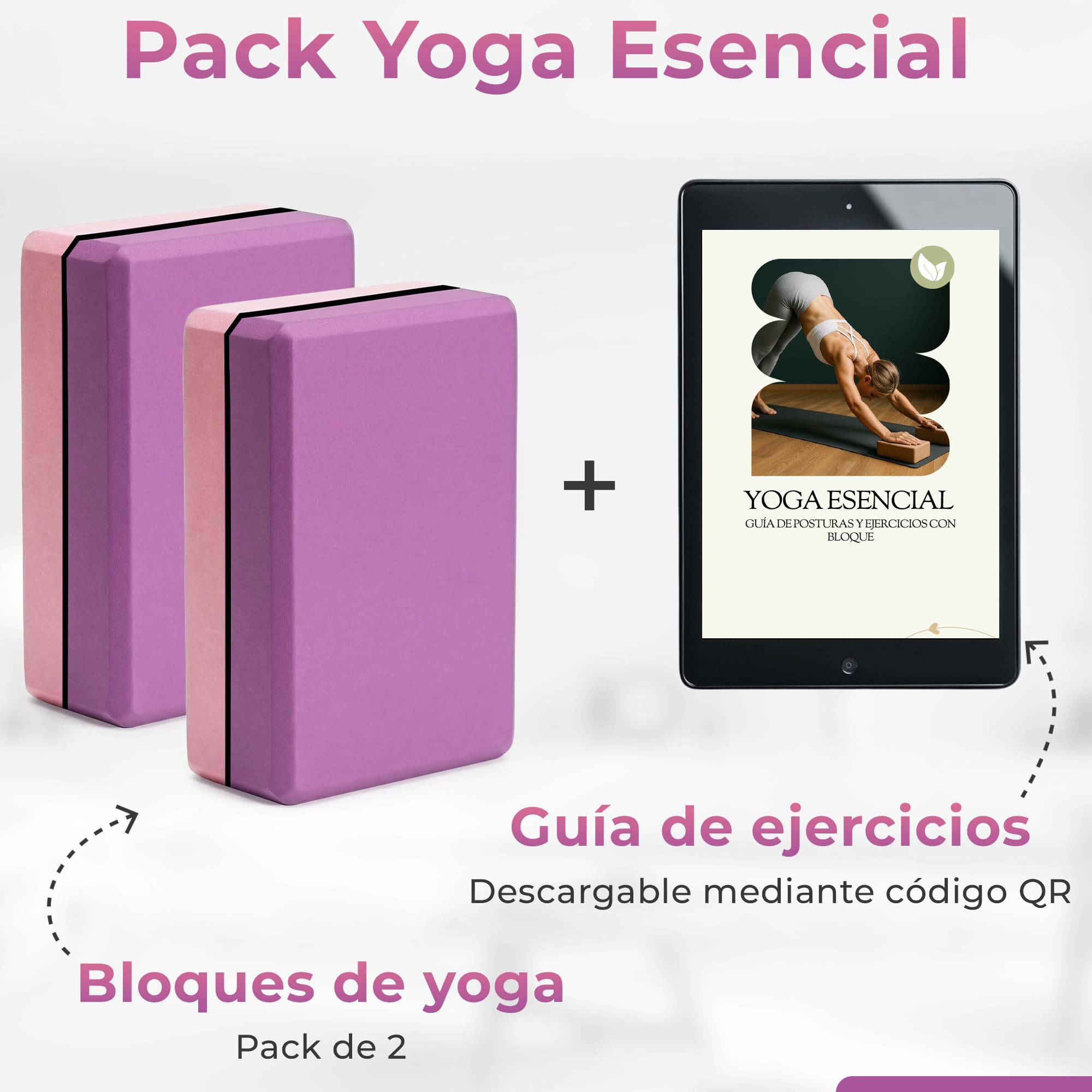 MOLIMILL Bloque Yoga 2 Unidades Espuma EVA + Ebook Ejercicios Yoga con Ladrillo | Ladrillo Yoga Ideal Para Pilates, Yoga, Fitness y Gimnasio — view 7