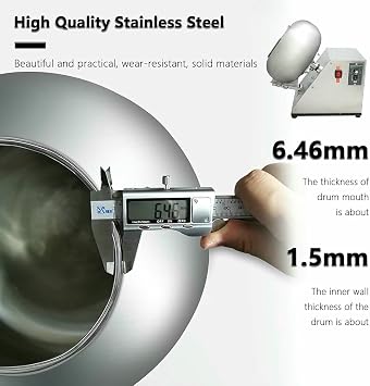Sugar Coating Machine, Stainless Steel Chocolate Coating Machine Machine Sugar Ball Coating Machine, Easy to Clean ~/