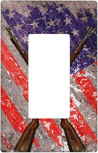 Miniatura 25 de Placas de pared para receptáculo de dispositivo dúplex de 1 banda, cubiertas de toma de corriente azul retro onduladas, cubiertas decorativas para