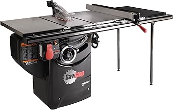 SAWSTOP Professional Cabinet Saw 3HP, 36 Professional T-Glide Rip Fence, Rails & Extension Table PCS31230-TGP236