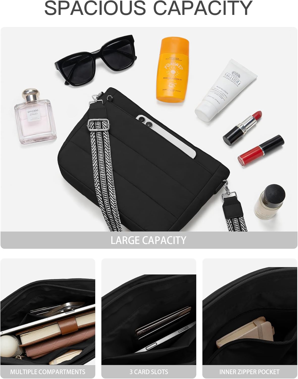 Gitus Gifts for Women Puffer Hobo Crossbody Bag - Image 4