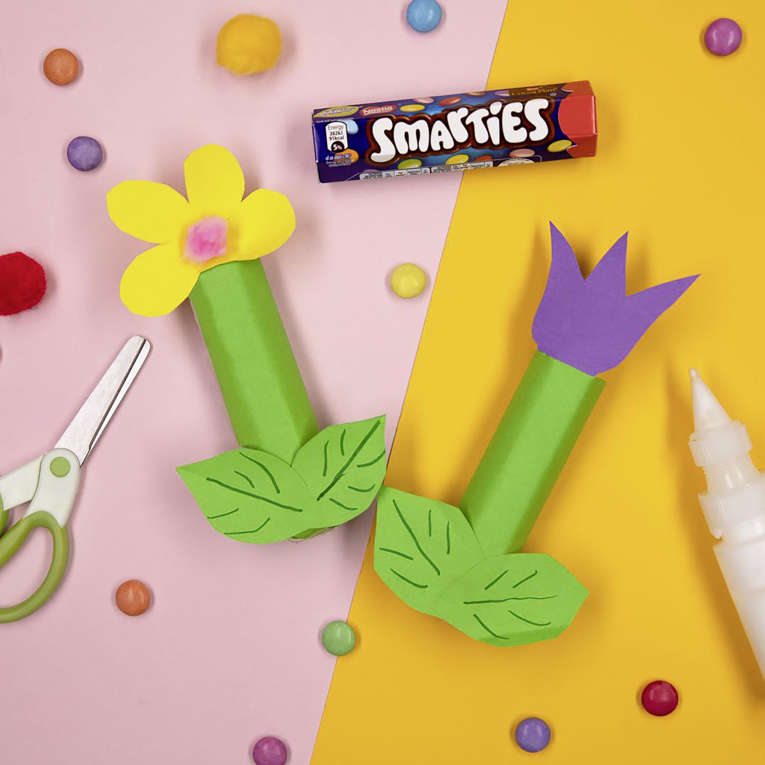 Nestlé SMARTIES Hexagon-Rolle, bunte Schokolinsen aus Milchschokolade mit natürlichen Farben und Aromen, 24er Pack (24 x 38g)