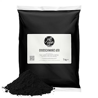 Farbpigment Oxidschwarz | 1 KG | hochwertiges Pigment zum einfärben von Betonmasse, Estrich, Putz, Gips, Harze, Lasur oder...