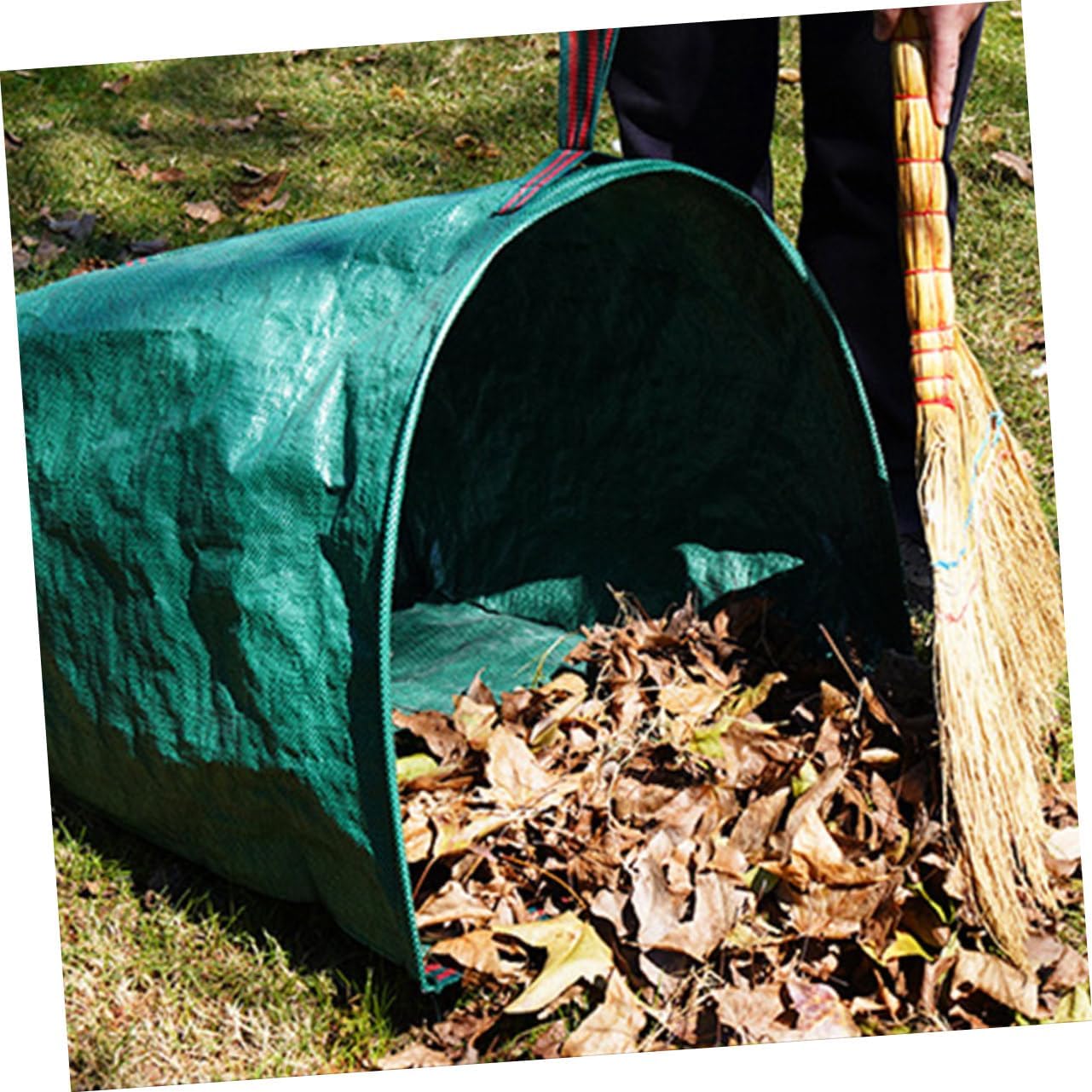 Leaf Bag Large Capacity Garden Trash Bag for Easy Debris Collection Durable Collapsible Design with Woven Handles for Lawn Maintenance Outdoor Activities