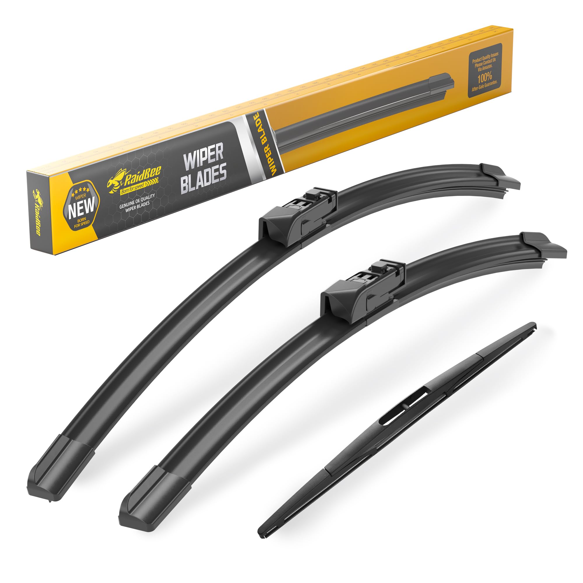 Raidbee® 26"+17" Windshield Wiper Blades with 14" Rear Wiper Blade Automotive Replacement Set for Subaru Forester 2019 2020 2021 2022 2023 2024 – Genuine OEM Quality (Set of 3)