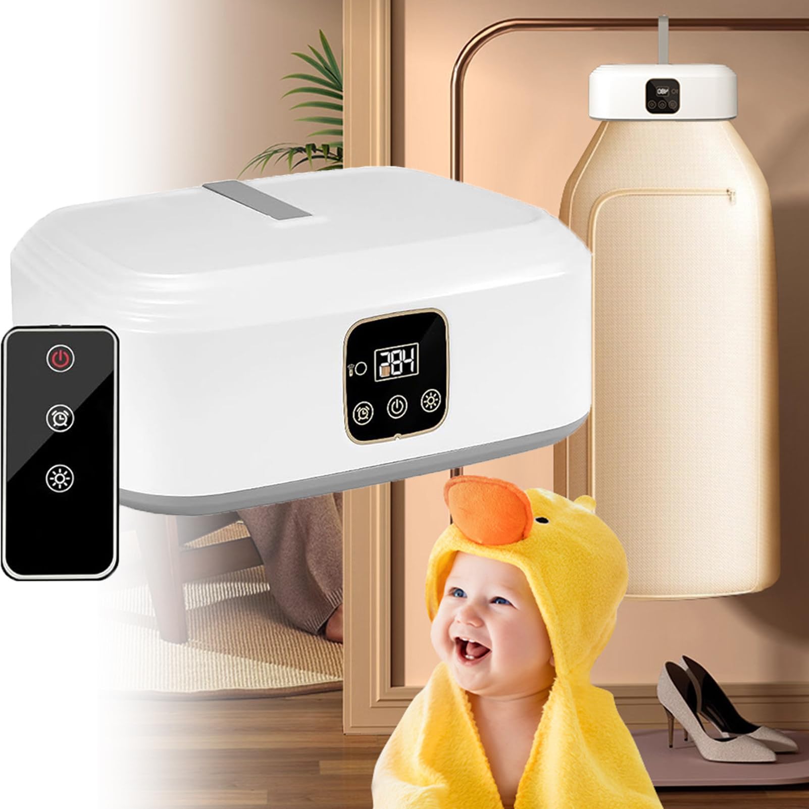 Mini Secadora Con Bolsa Para Secadora, Secadora PortáTil Para Apartamentos, Secadora De Ropa Plegable Para LavanderíA, PequeñA Secadora EléCtrica Con FuncióN De Temporizador FáCil De Usar Y Almacenar