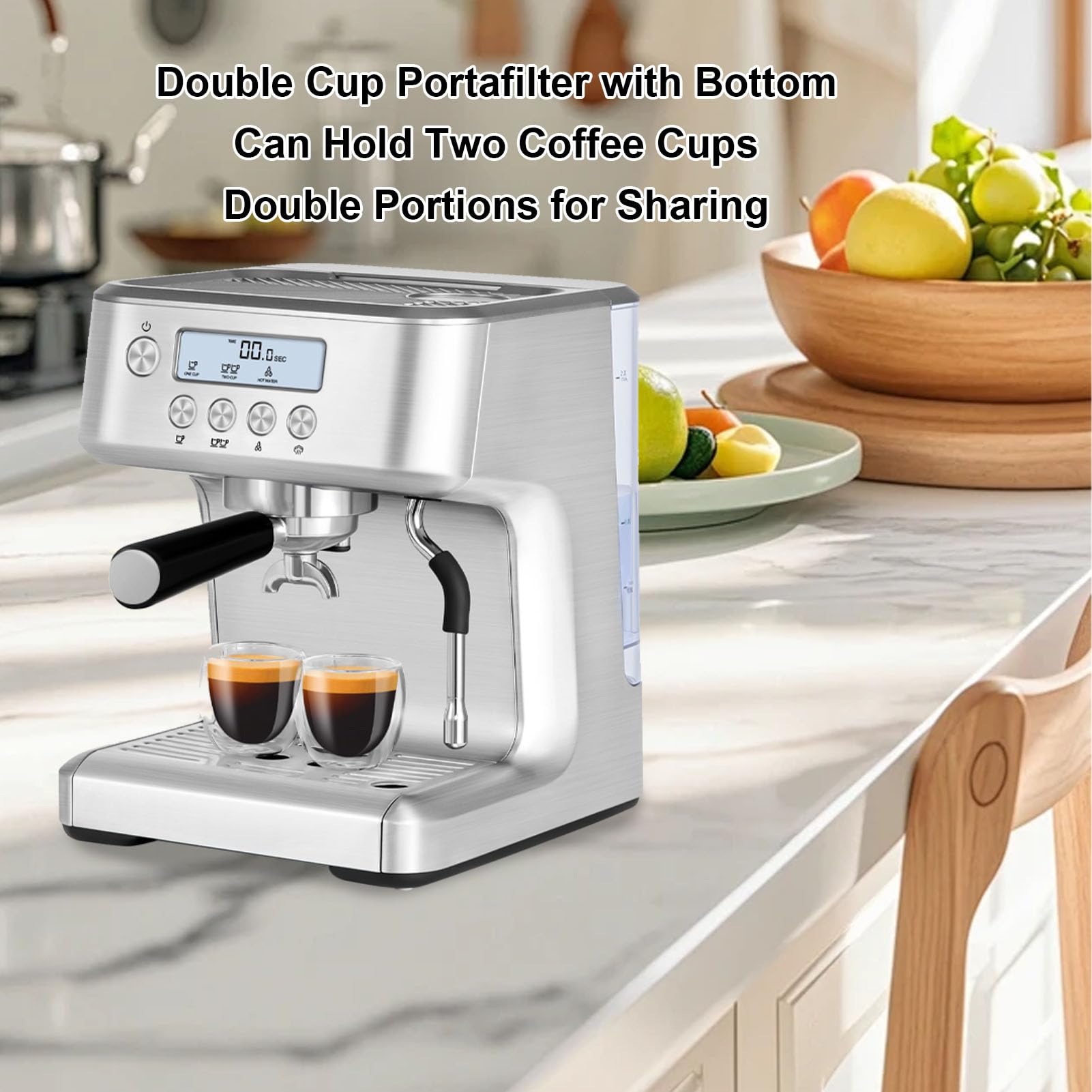 Generic Portafiltro Senza Fondo da 51 Mm, Portafiltro a 3 Orecchie, Cestello Filtrante in Acciaio Inossidabile per Barsetto, Donlim, Derlla, Macchina per caffè Espresso ACA (BLACK)