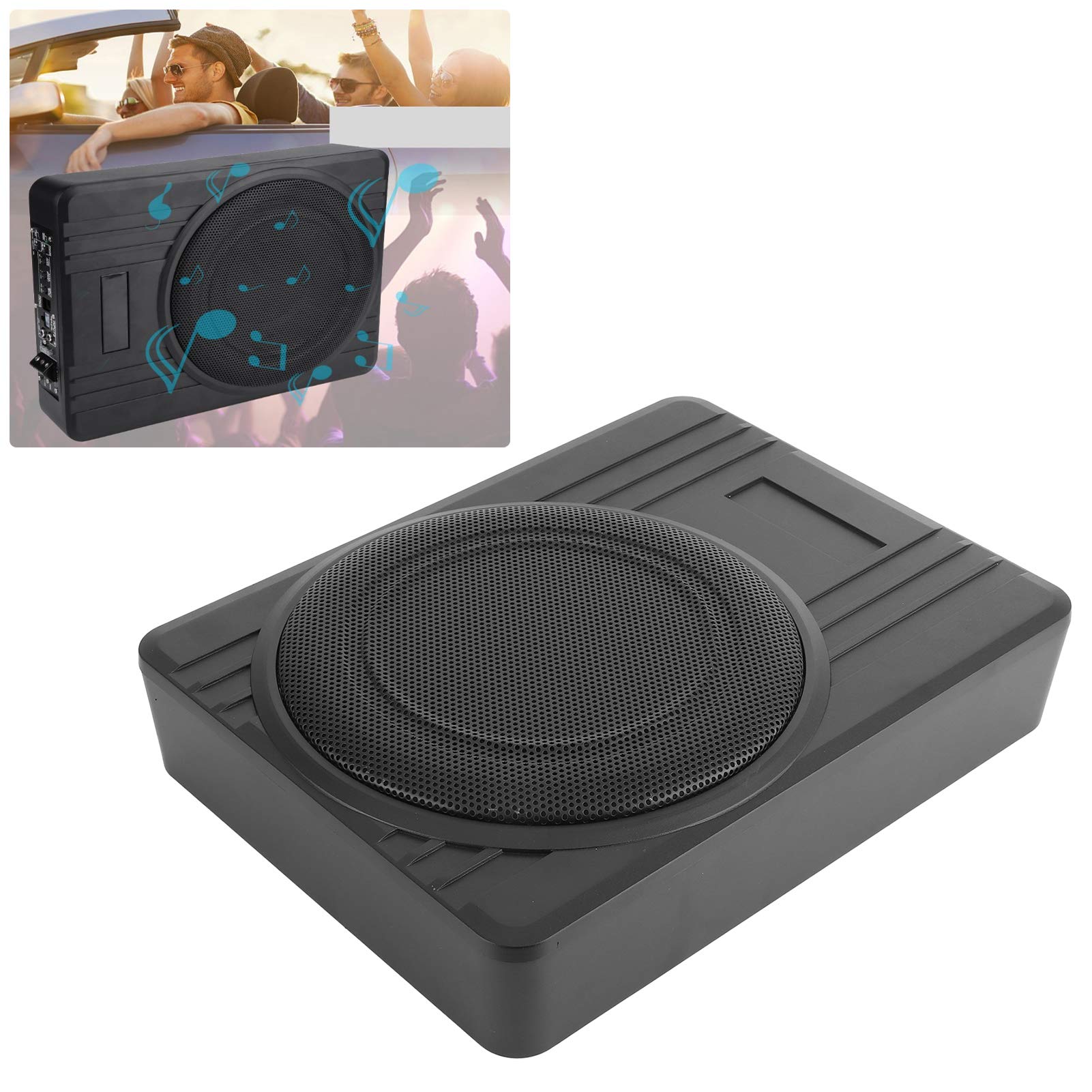 10 Pollici 800 W in Subwoofer Sedile Sottile, Modifica della Macchina Audio Trasparente, Copertura per Altoparlanti di Basso Audio, Corpo in Lega di Alluminio, Dissipazione