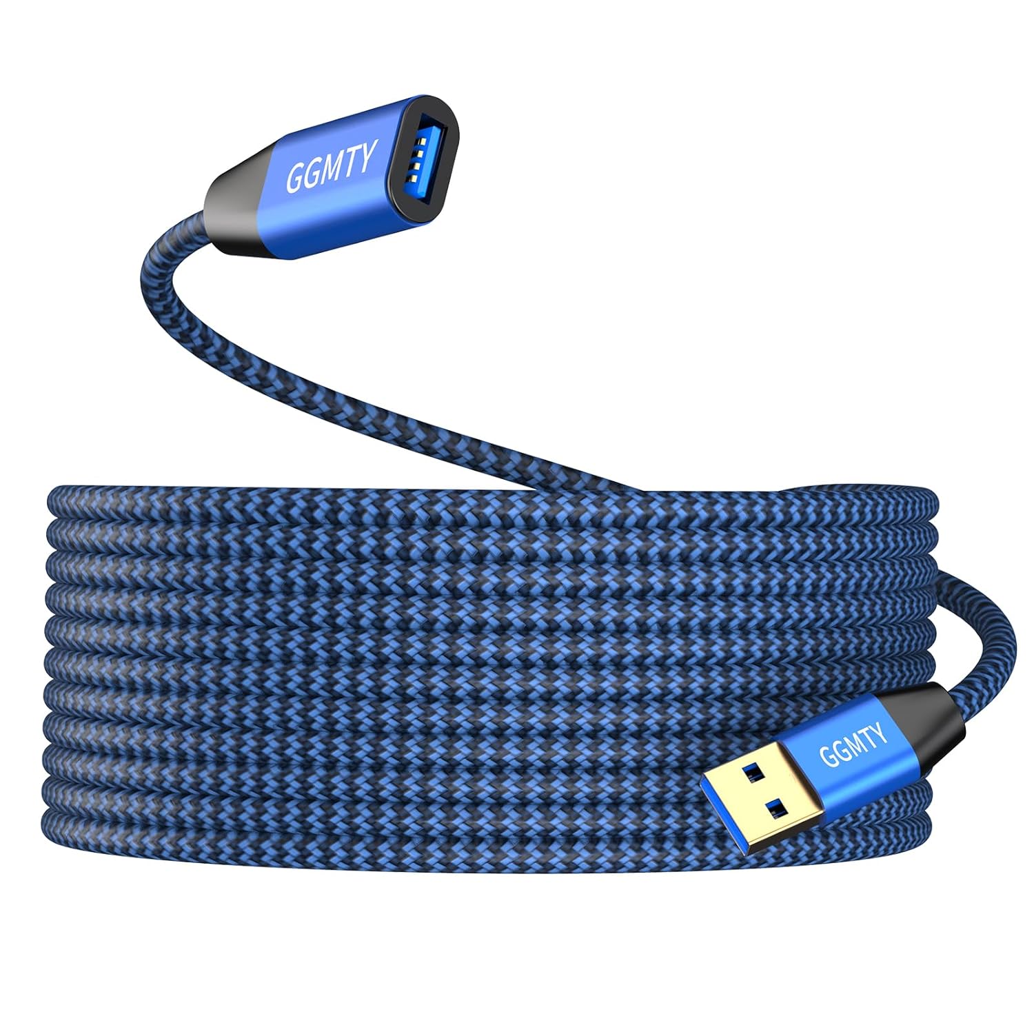 USB 3.0 Extension Cable 20ft,Type A Male to Female Extension Cord Durable Braided Material High Data Transfer Compatible with USB Keyboard,Mouse,Flash Drive, Hard Drive,Printer