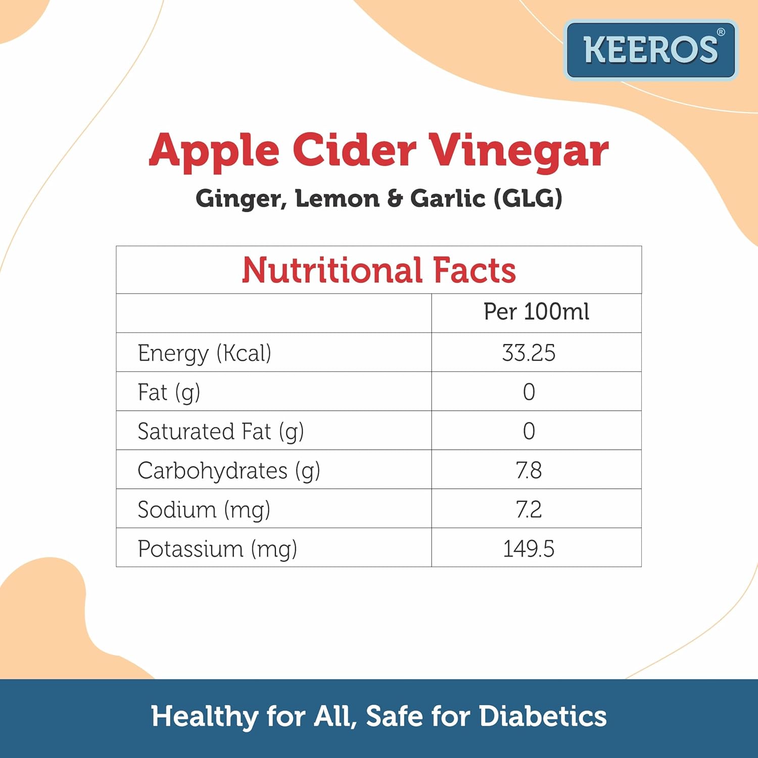 Buy Now Keeros Apple Cider Vinegar For Diabetics &Amp; Weight Watchers |...