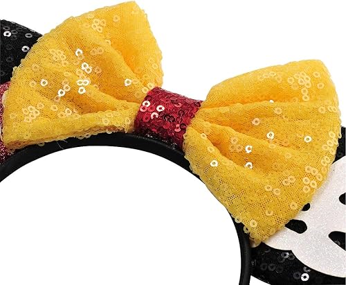 Miniatura 2 de FANYITY - Orejas de ratón, diadema con orejas de ratón y lentejuelas para niños, niñas y mujeres, disfraz de princesa, Cosplay, decoración para