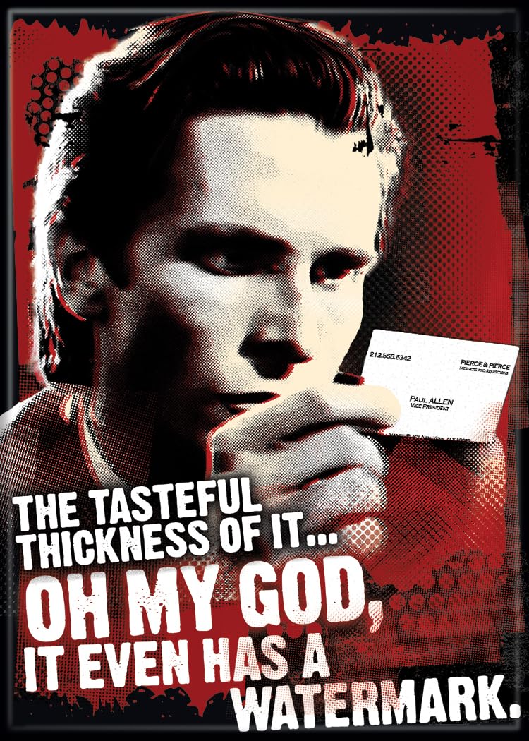 Ata-Boy American Psycho Business Card 2.5" x 3.5" Magnet for Lockers and Refrigerators