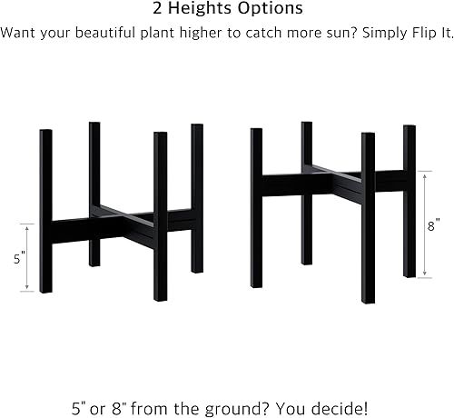 Miniatura 3 de FaithLand Soporte para plantas de mediados de siglo para interiores y exteriores (excepto maceta de 12 pulgadas), con capacidad para macetas de