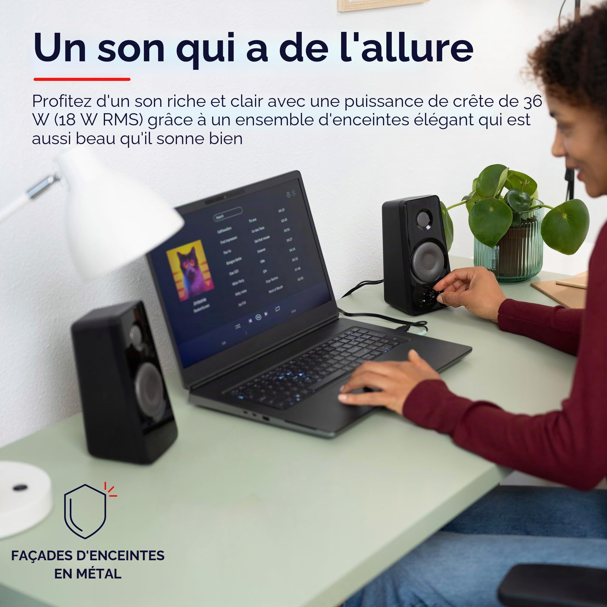 Trust Tytan Enceinte PC 2.0 36 Watt Jack 3.5 mm Alimentation USB Noir