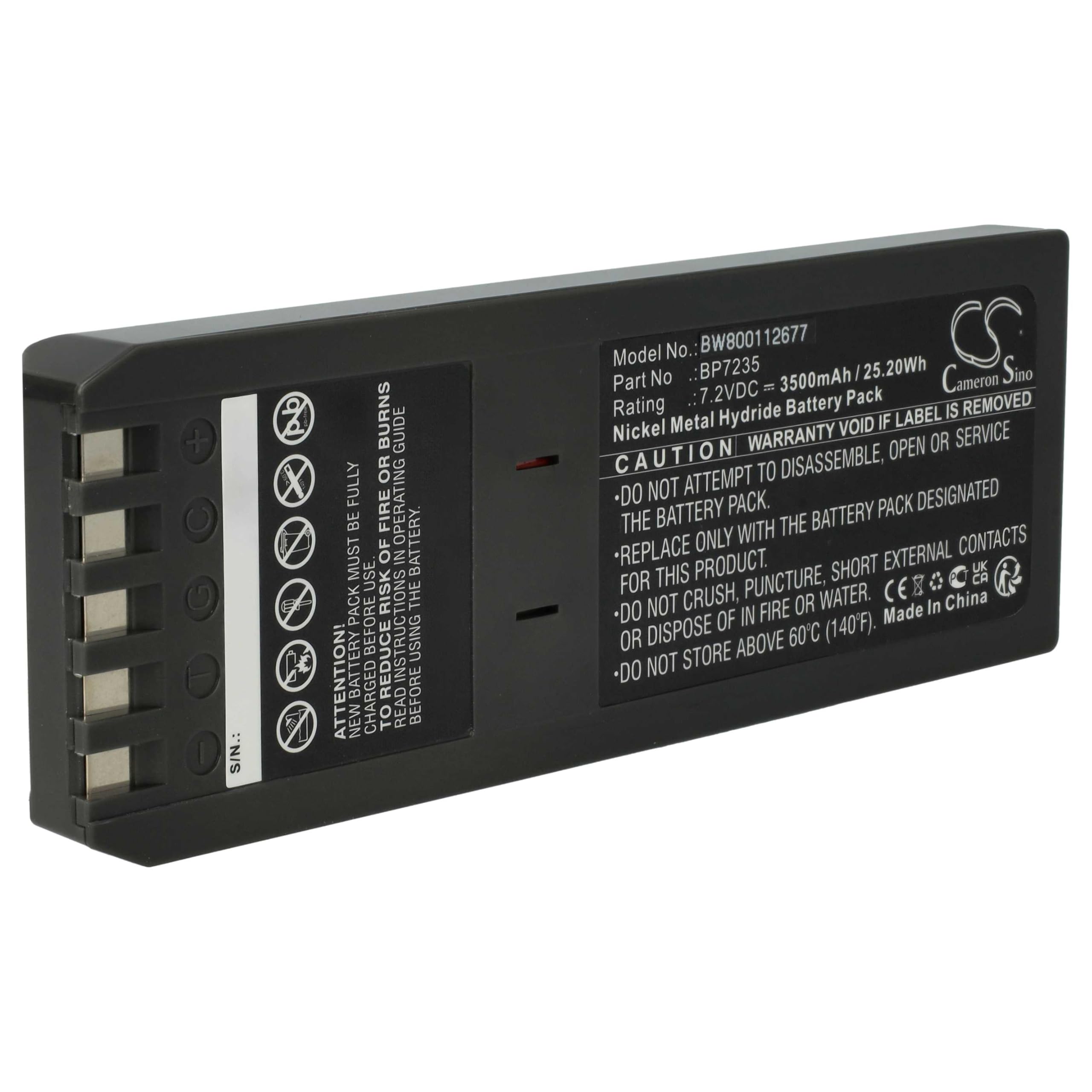 vhbw batteria sostituisce Fluke BP7235, 668225, 116-066 per dispositivo di misurazione (3500mAh, 7,2V, NiMH)