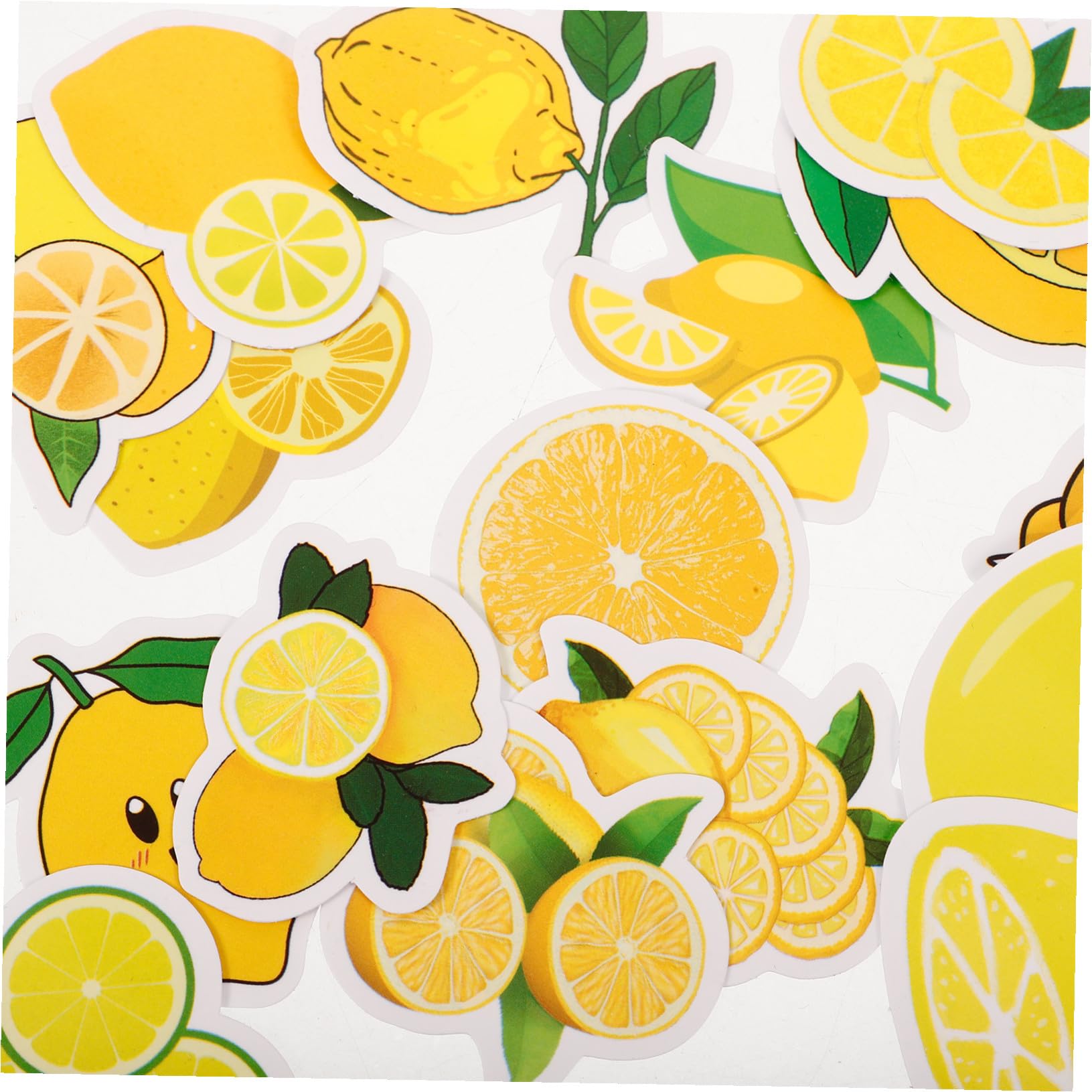 50 Pegatinas Adhesivas para Ordenador y Maletas Diseño Adorable de Limón, Material Autoadhesivo Seguro y Variedad de Patrones para Decorar y Regalar